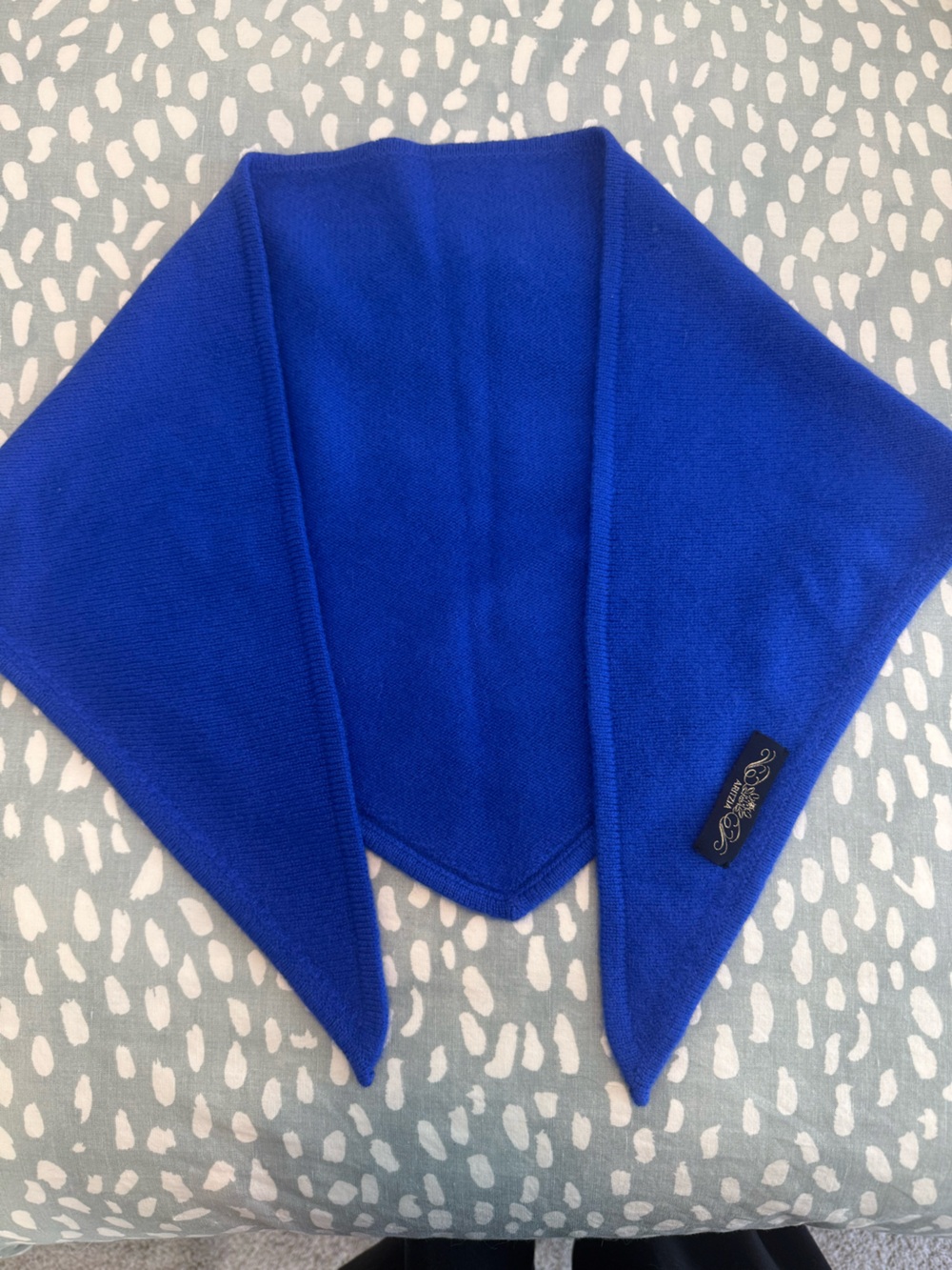 Aritzia Royal Blue Cashmere Triangle Scarf
